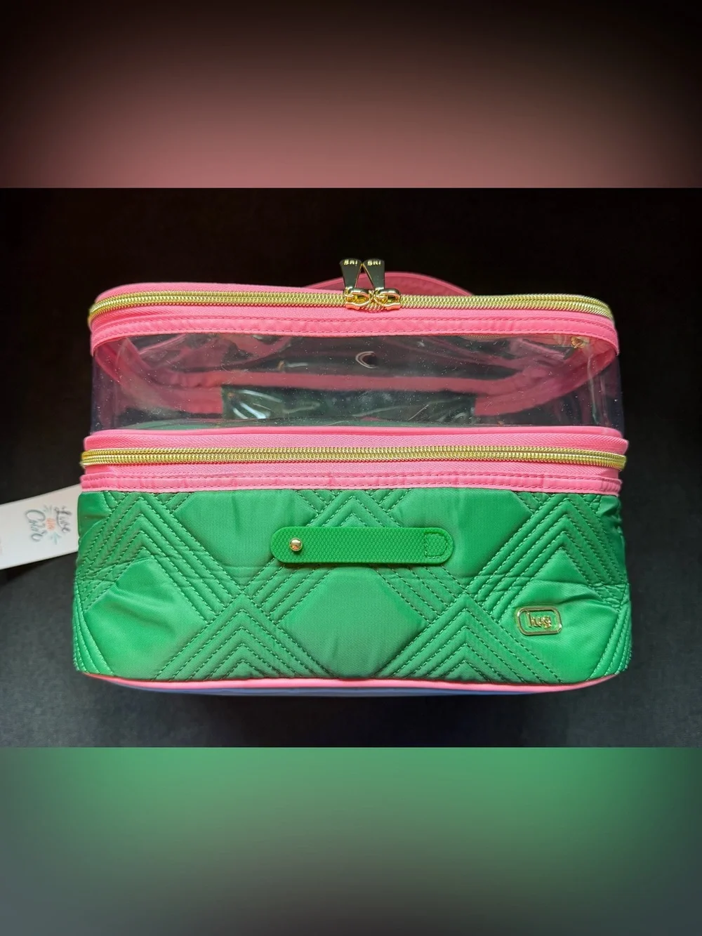 Lug x Wicked Whoosh Clearview Cosmetic Bag Case (Pink Green Glinda Elphaba Oz)